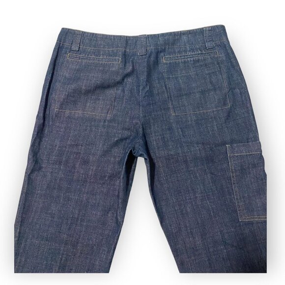 Vintage DKNY Chambray Cropped pants, Size 12 US - Picture 8 of 12
